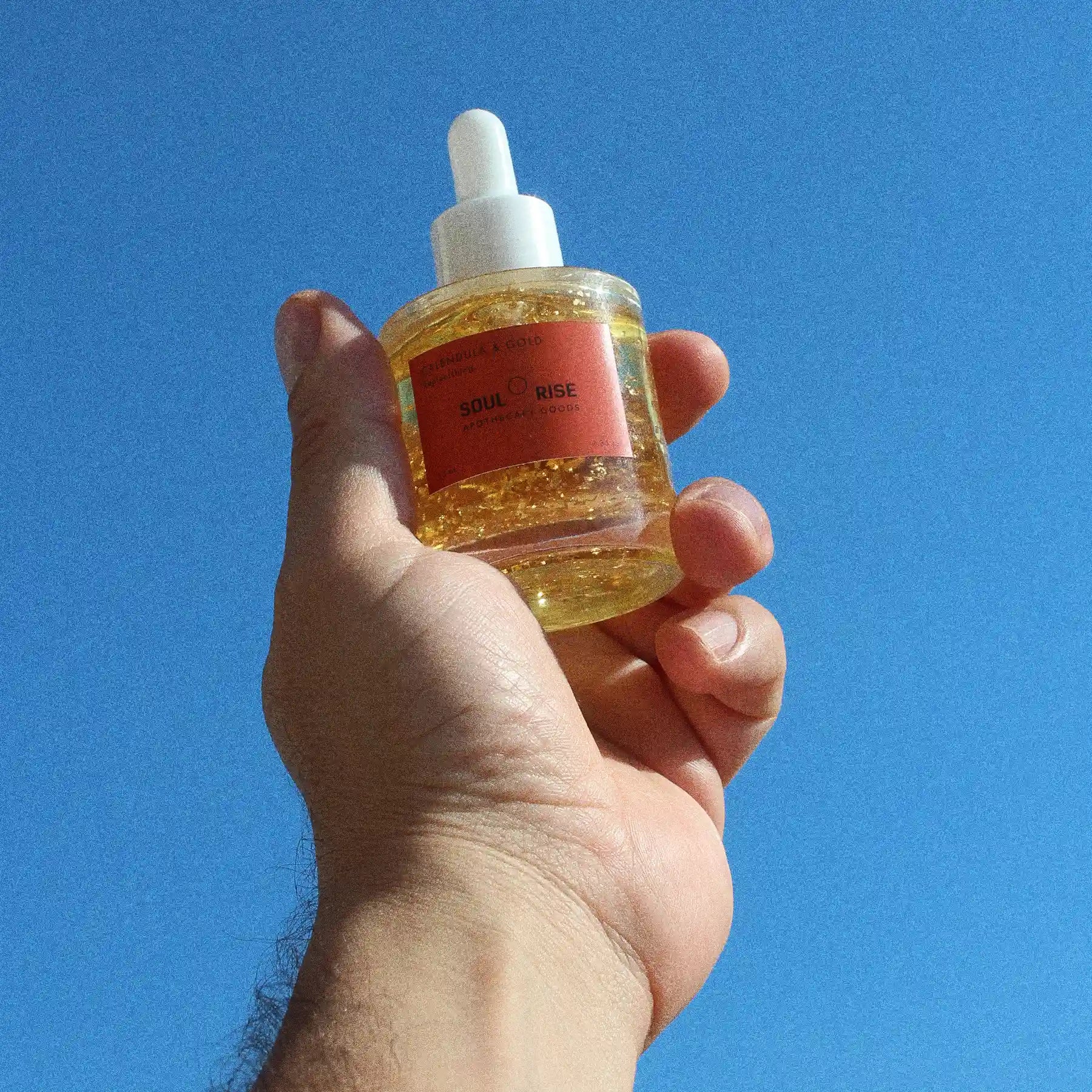 Caléndula y Oro 24 K - Aceite facial y corporal para cuidado de la piel en gotero de 40 ml