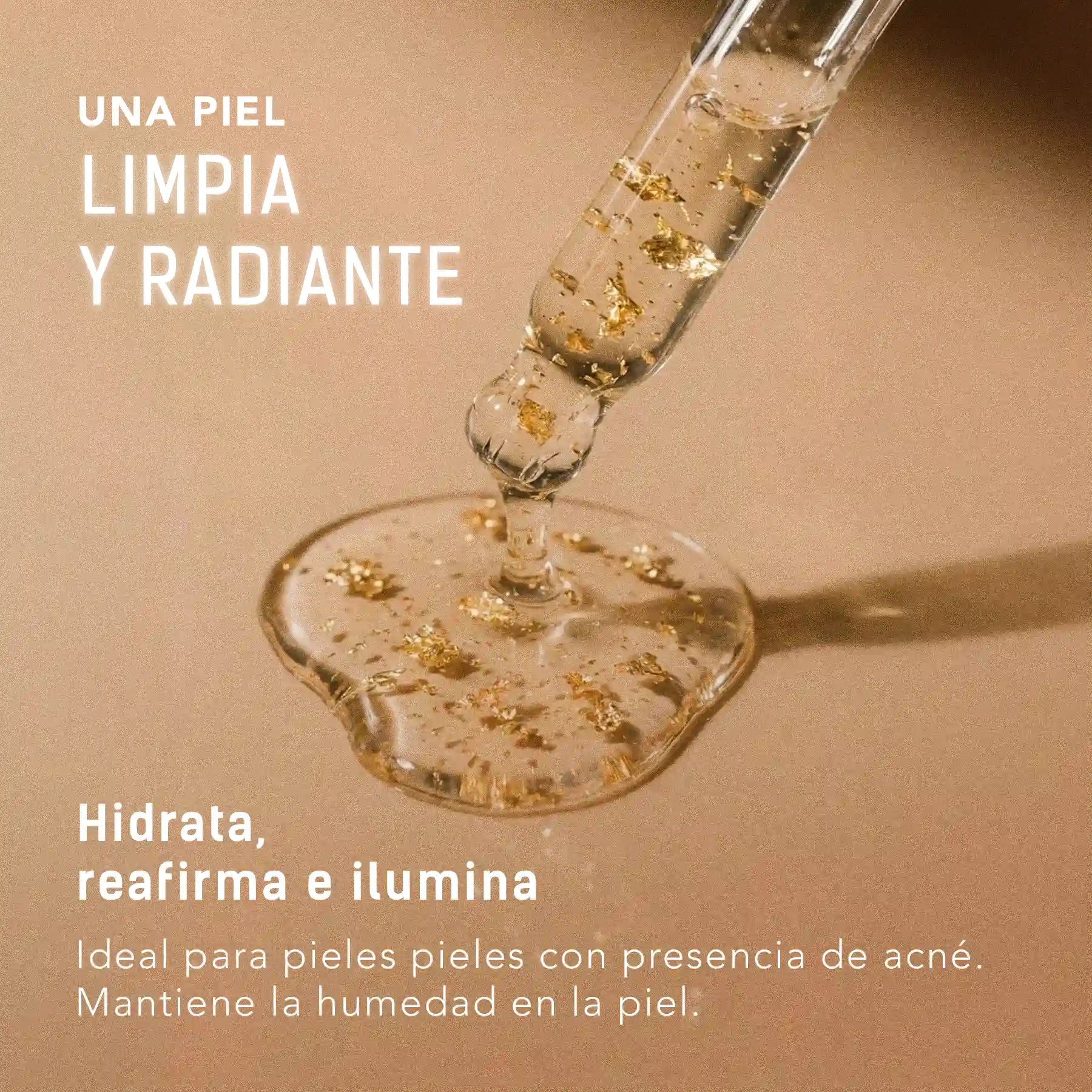 Semilla de Uva y Oro 24 K - Aceite facial y corporal para cuidado de la piel en gotero de 40 ml