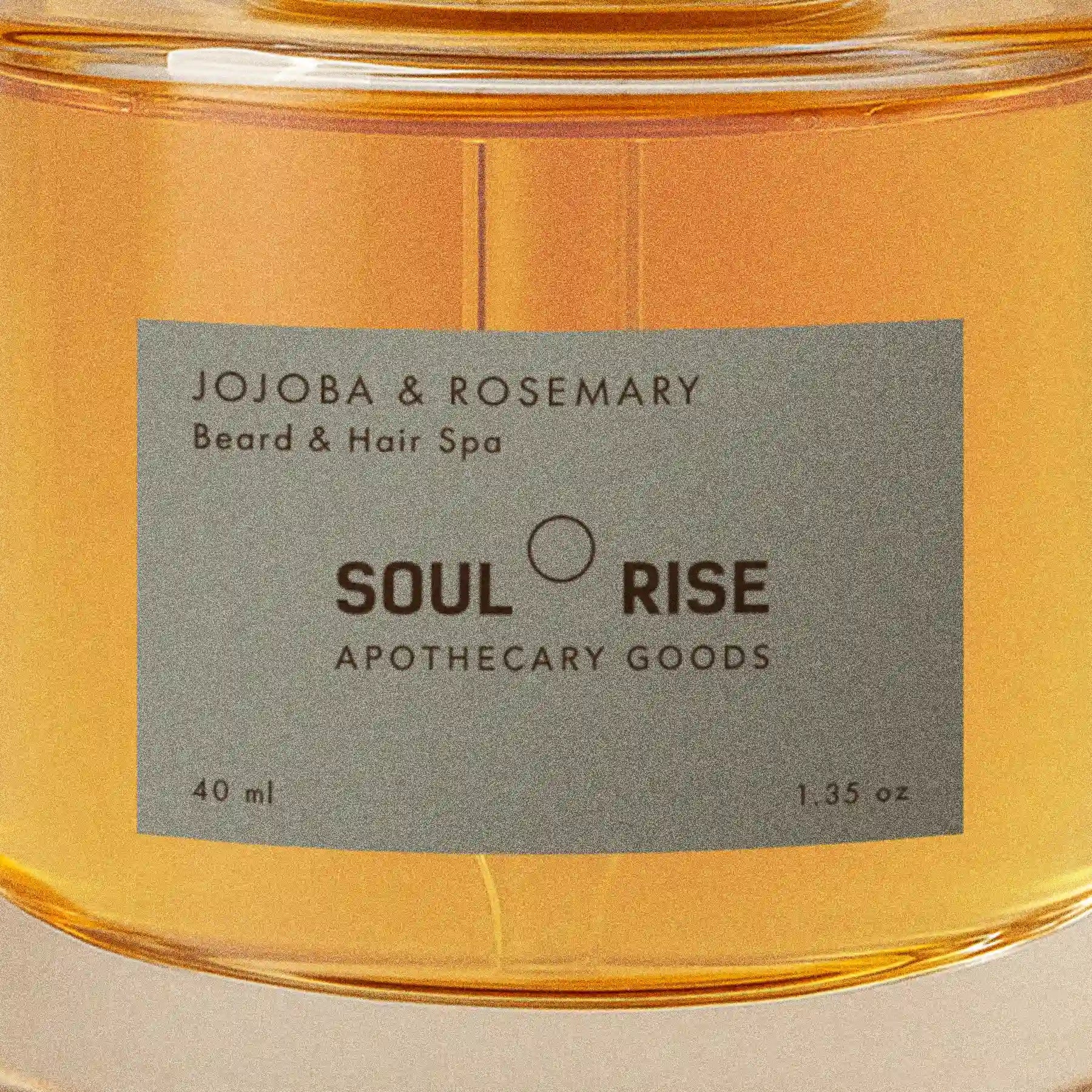 Jojoba y Romero - Aceite facial y corporal para cuidado de barba y cabello en gotero de 40 ml