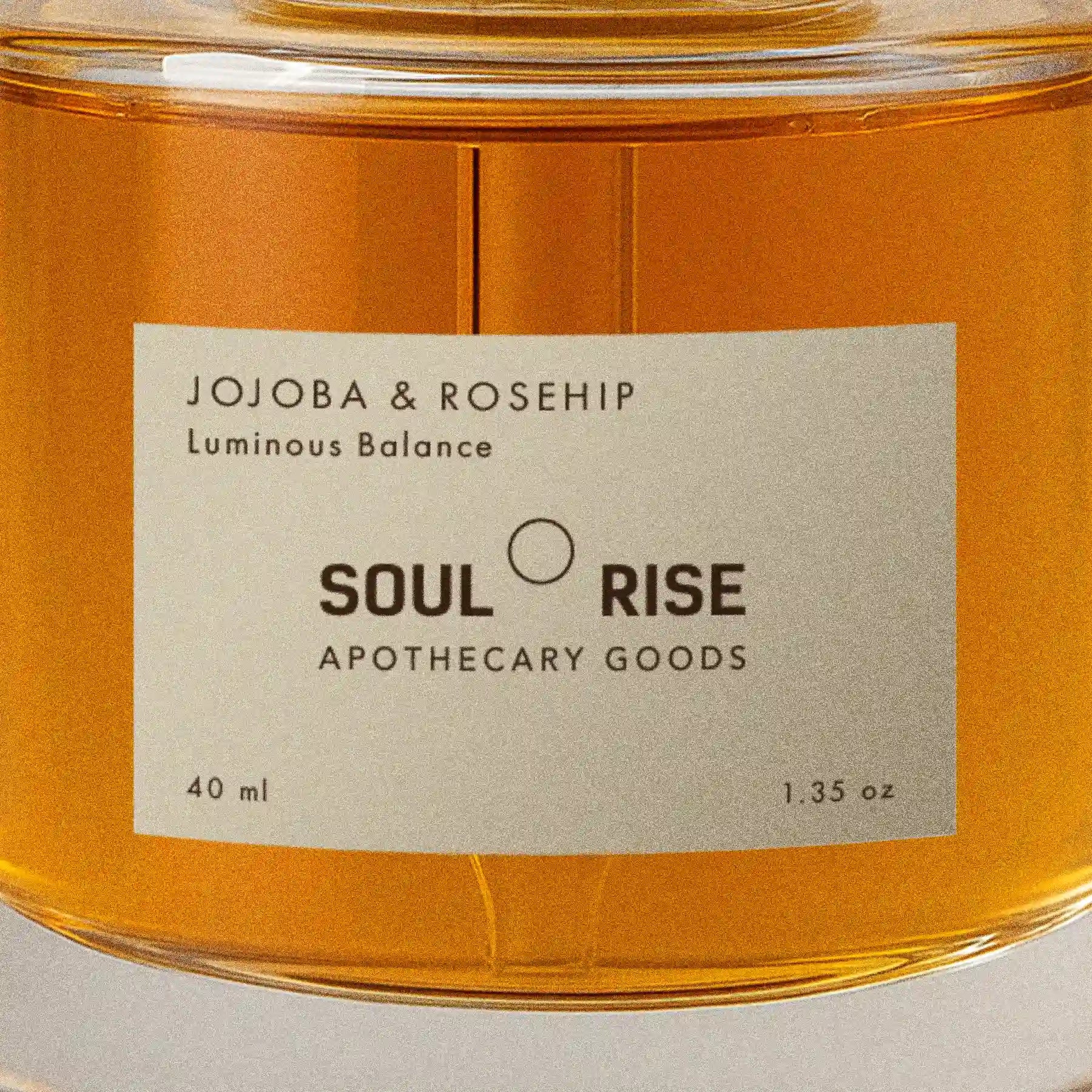 Jojoba y Rosa Mosqueta - Aceite facial y corporal para cuidado de barba y cabello en gotero de 40 ml