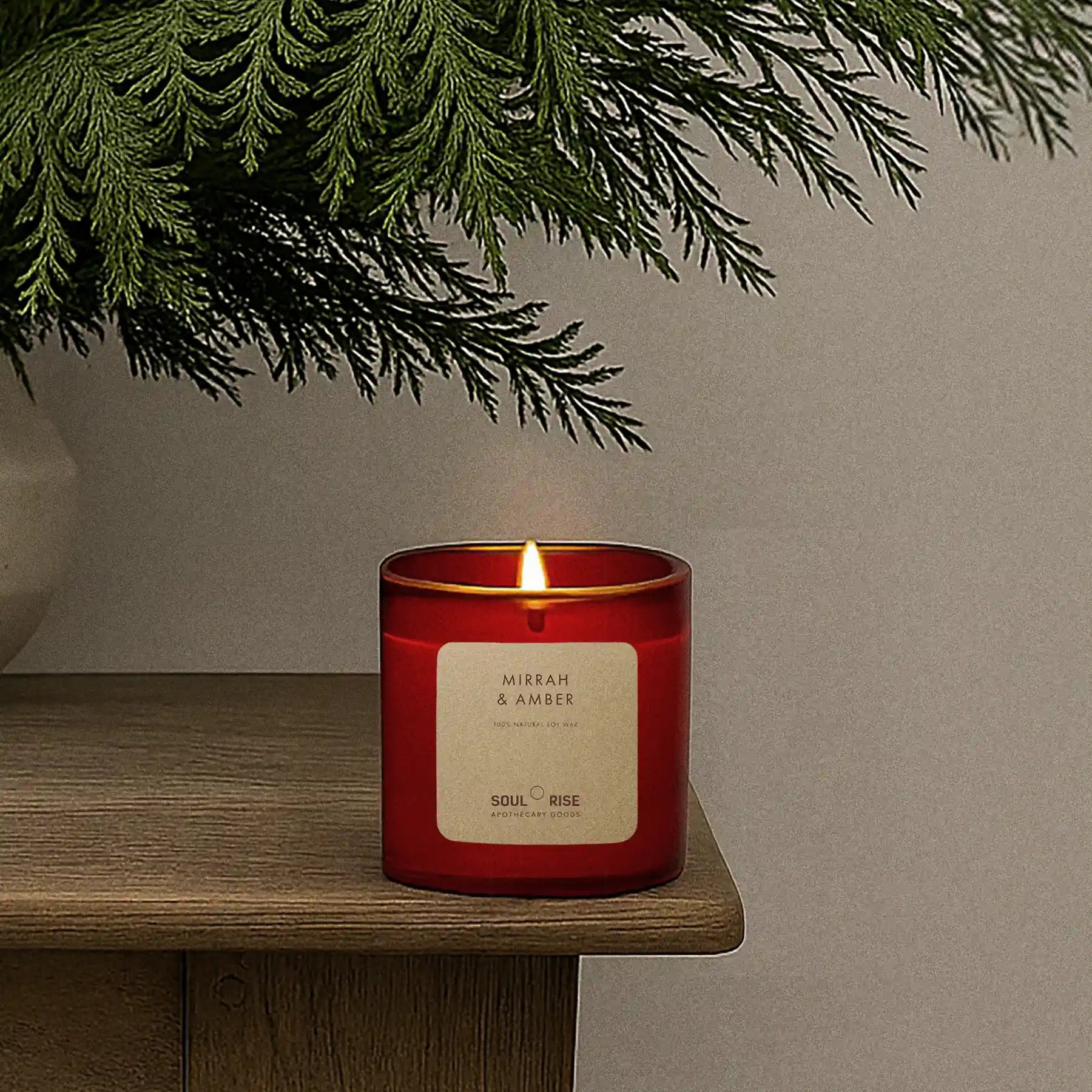 Vela de Mirra y Ámbar - Cera de soya natural