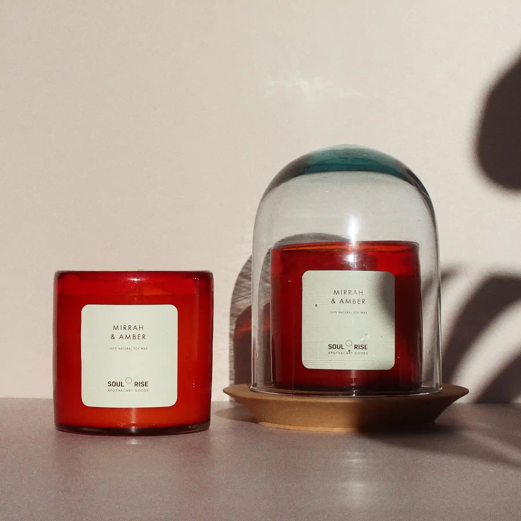 Vela de Mirra y Ámbar - Cera de soya natural