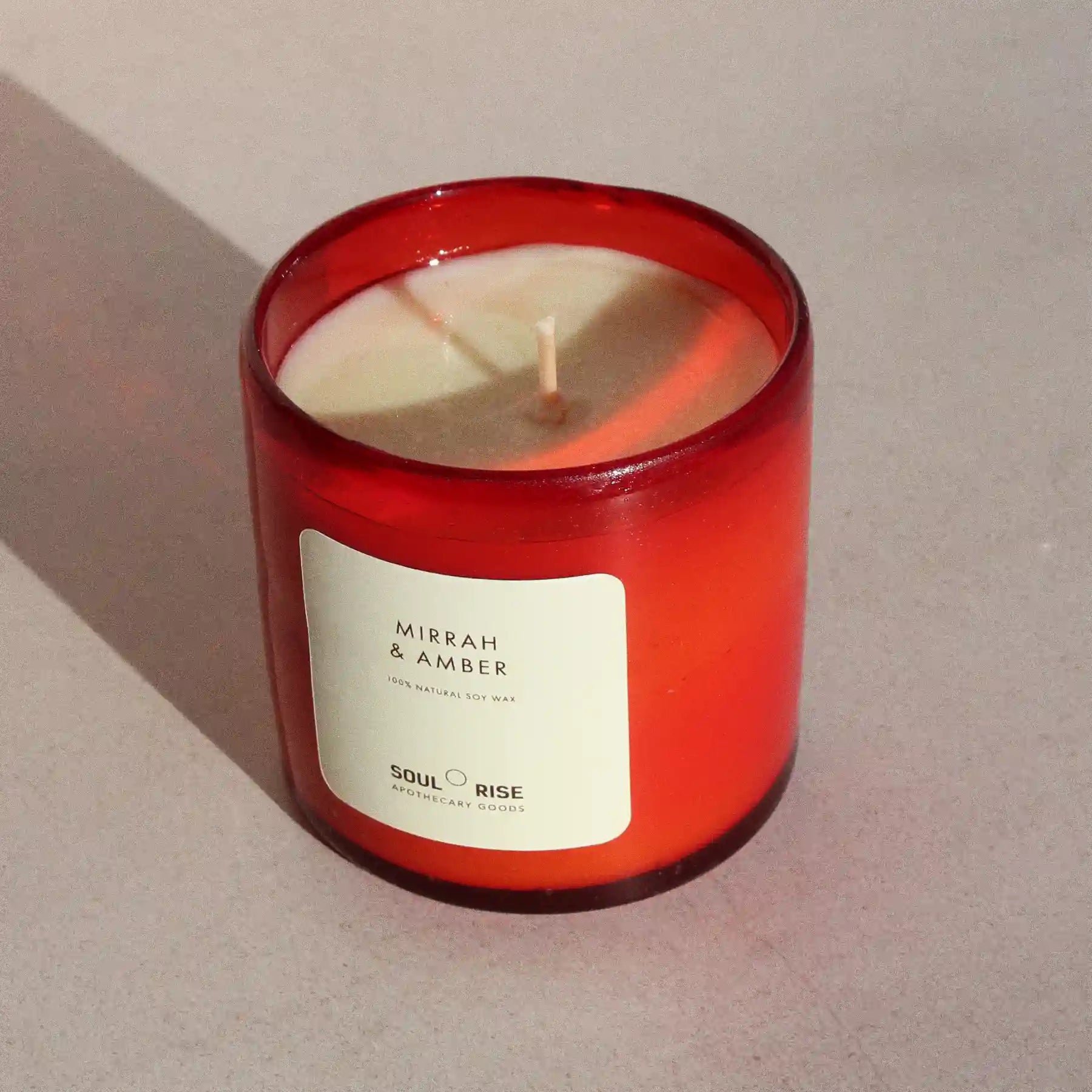 Vela de Mirra y Ámbar - Cera de soya natural