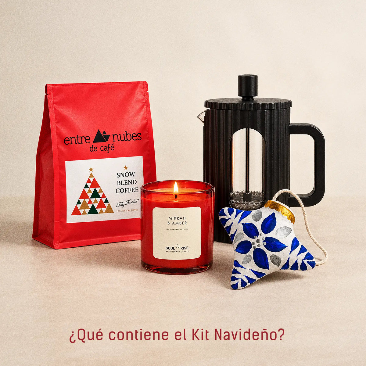 Productos incluidos en el kit corporativo de Navidad de Soul Rise