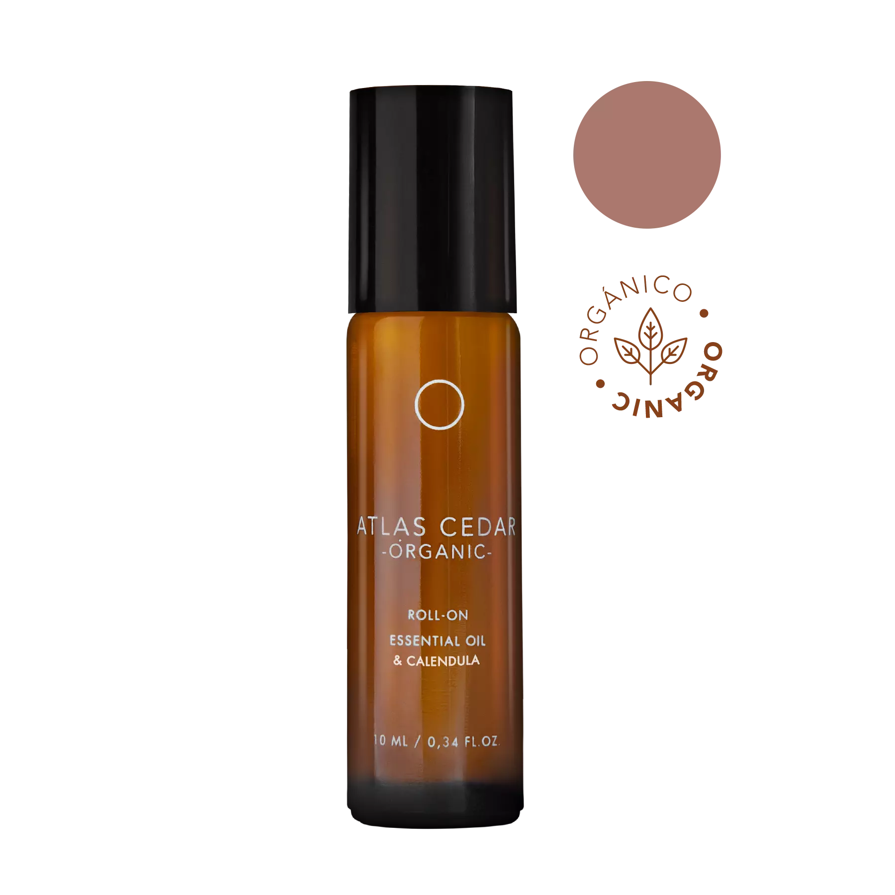 Cedro Orgánico: Aceite esencial en Roll-on (10ml) con extracto de caléndula, almendras y Vitamina E, textura ligera
