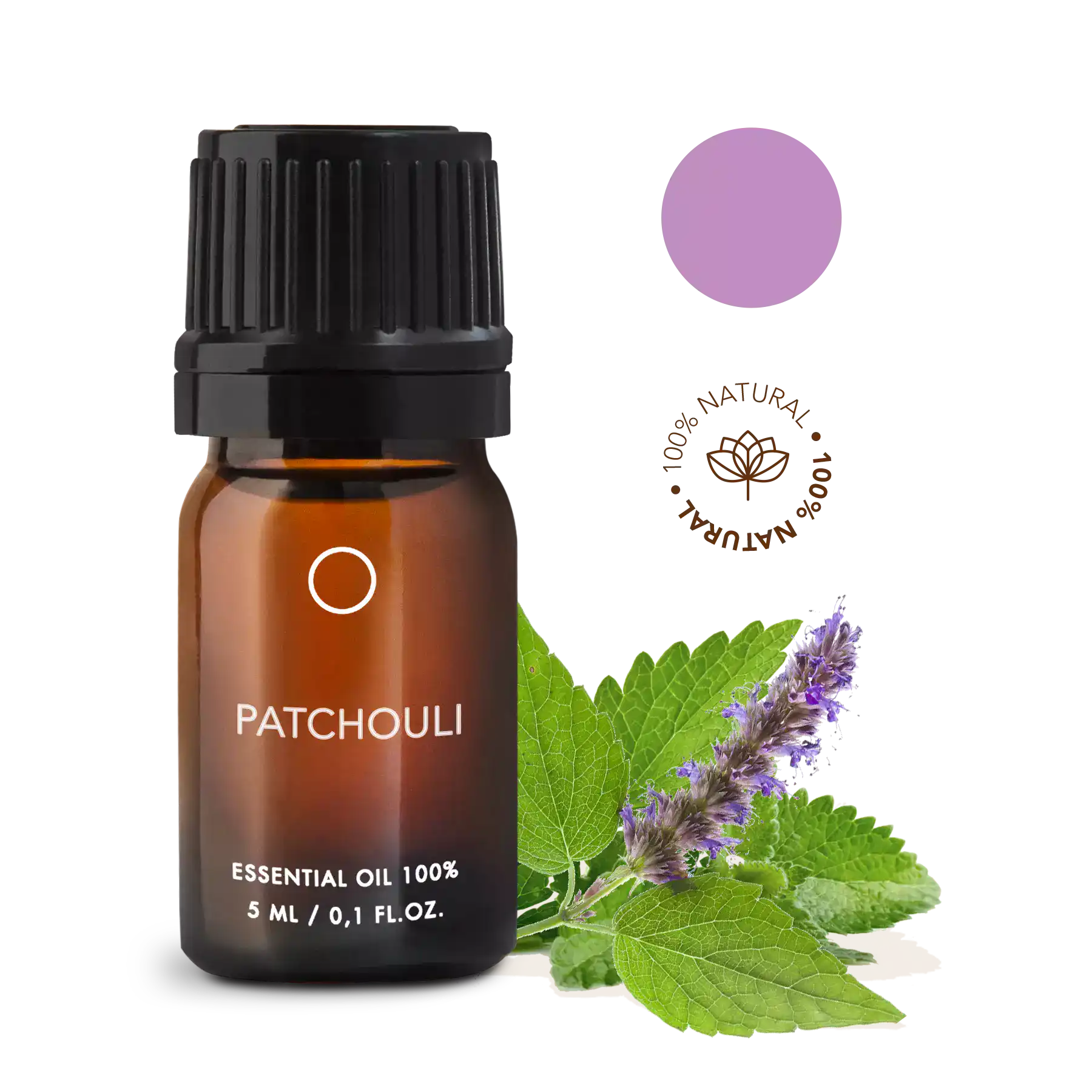 Pachuli Natural: Aceite esencial en gotero (5ml)