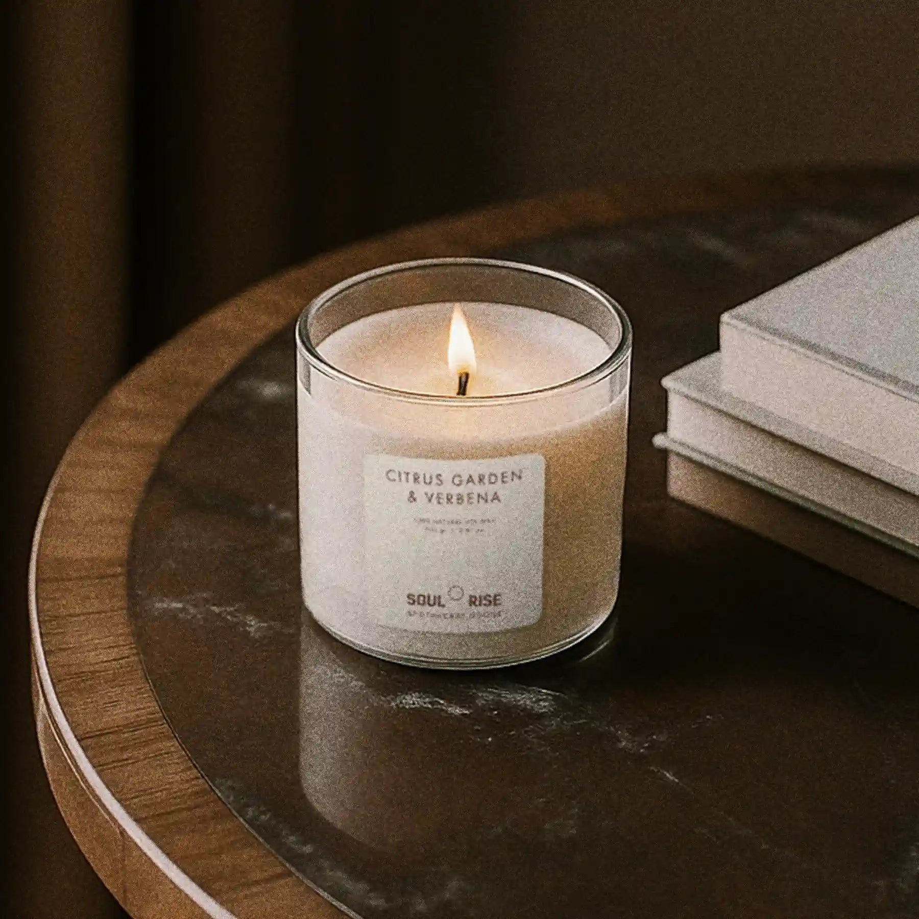Vela de Cítricos y Verbena - Cera de soya natural