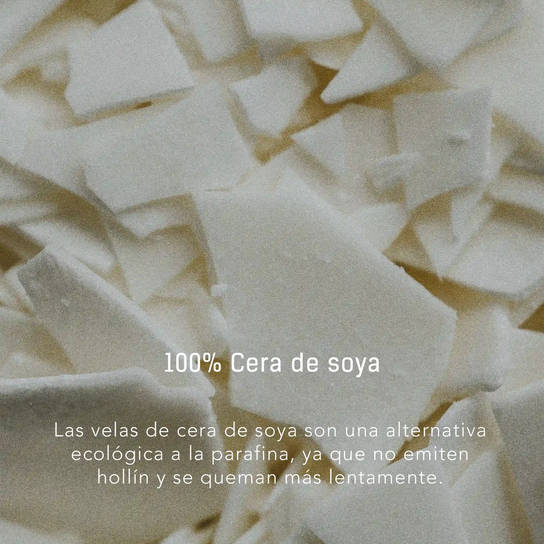 Vela de Té Blanco y Sándalo - Cera de soya natural