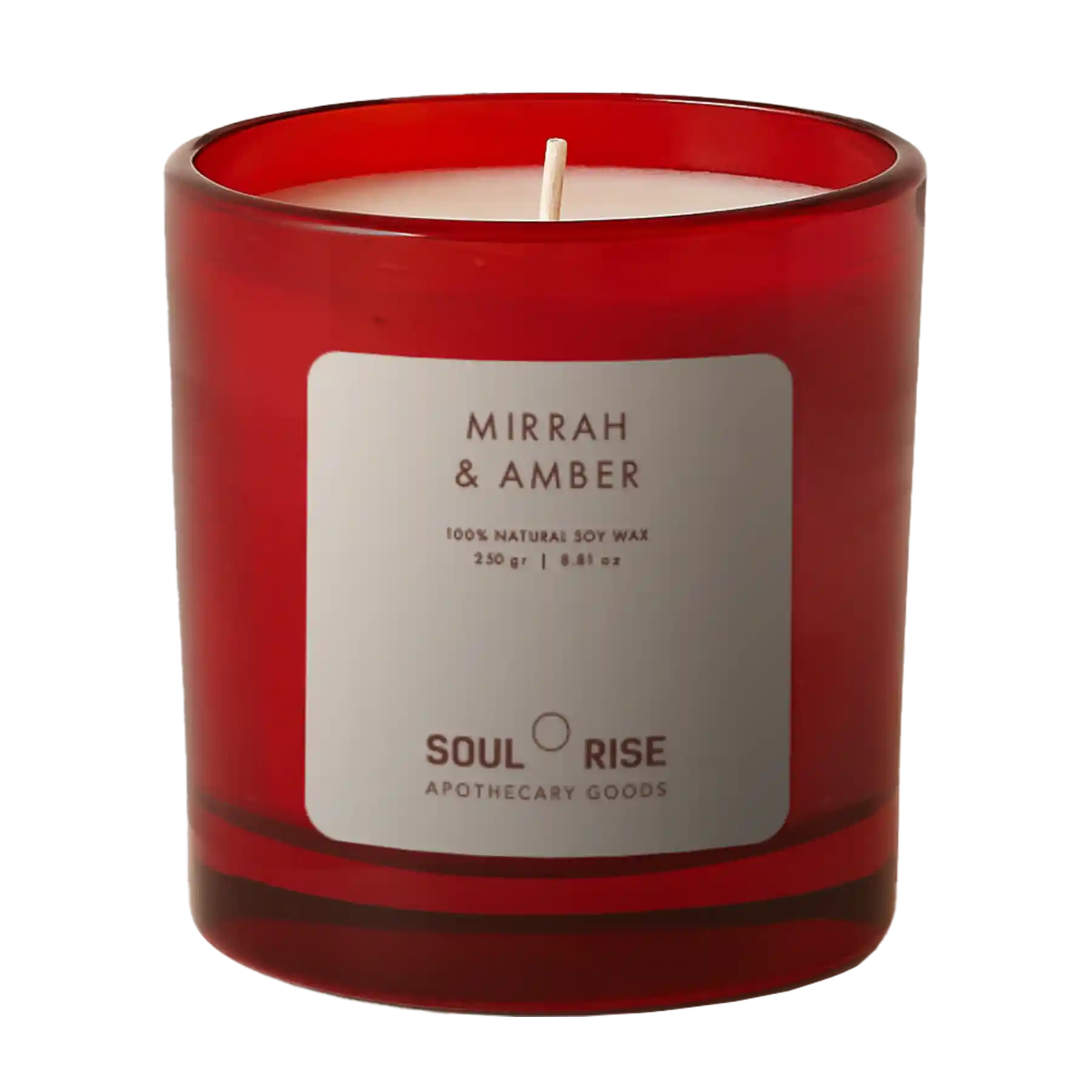Vela de Mirra y Ámbar - Cera de soya natural