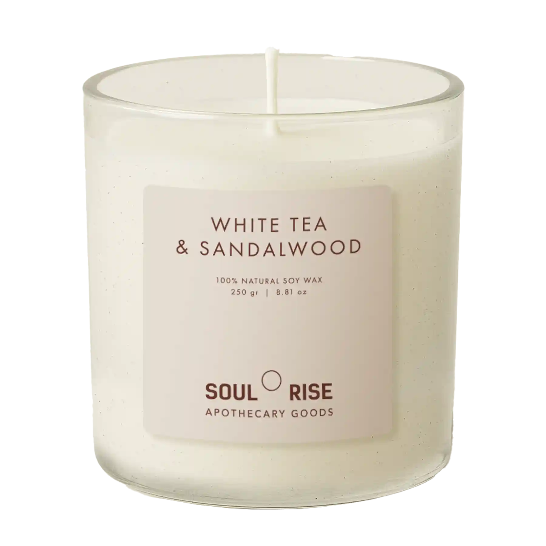 Vela de Té Blanco y Sándalo - Cera de soya natural