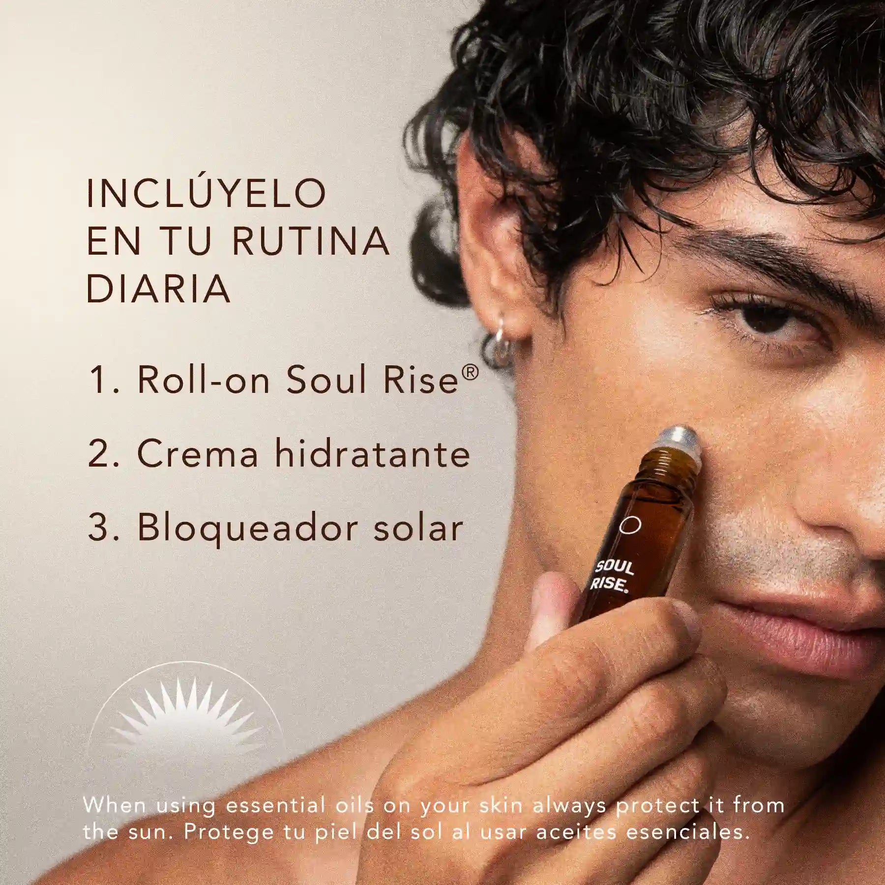 Romero Orgánico: Aceite esencial en Roll-on (10ml) con extracto de caléndula, almendras y Vitamine E, textura ligera